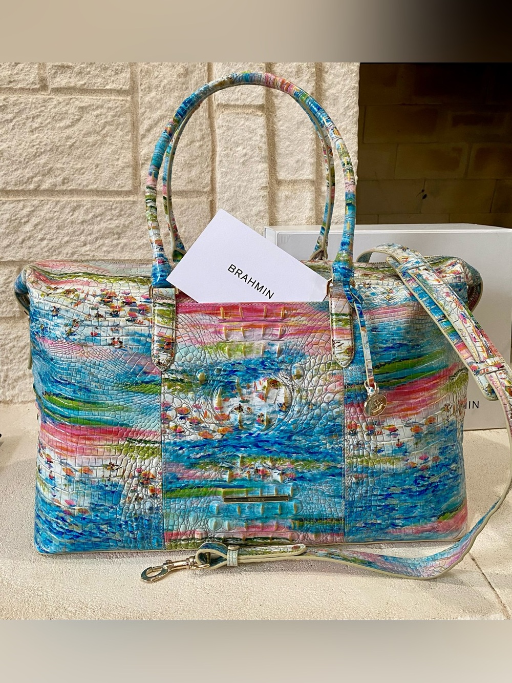 🌴🌸😎 TRAVEL TIME! ($515) LIKE NEW BRAHMIN “STAYCATION”  DUXBURY WEEKENDER